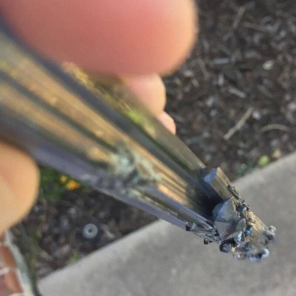 Stibnite Antimony Metal Mined Crystal Cluster 10 Inch Length Striations 163.4g‎